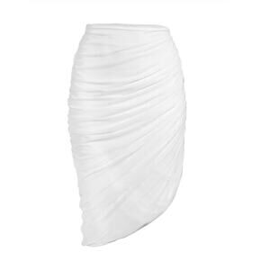 Peixoto Swim Beach Ruched Maxi Cassie Cover Up Skirt Small s Asymmetrical NWT